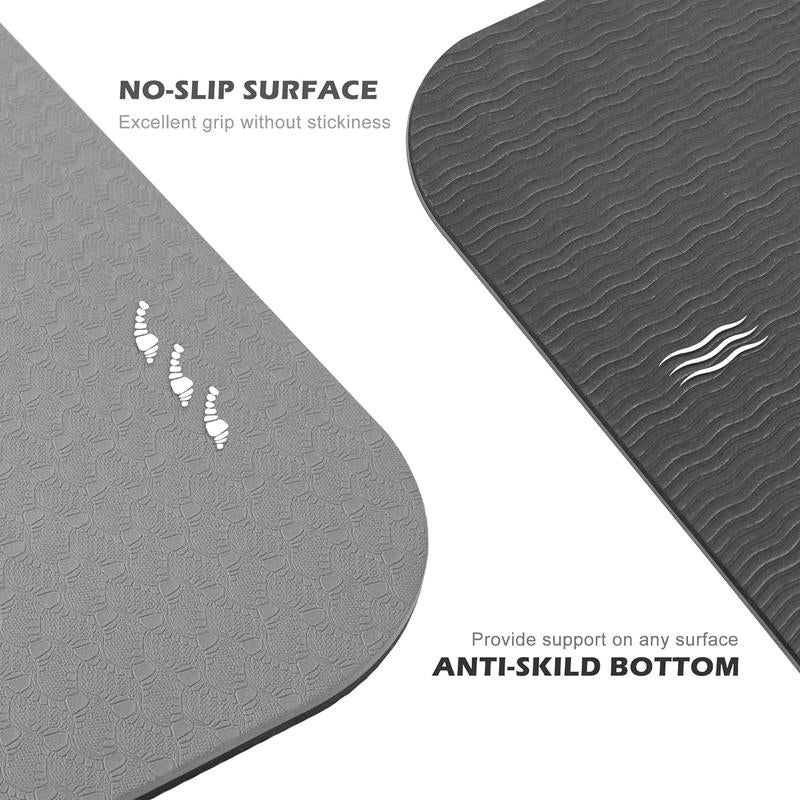 Non Slip Thick Fitness Mats with Storage Bag